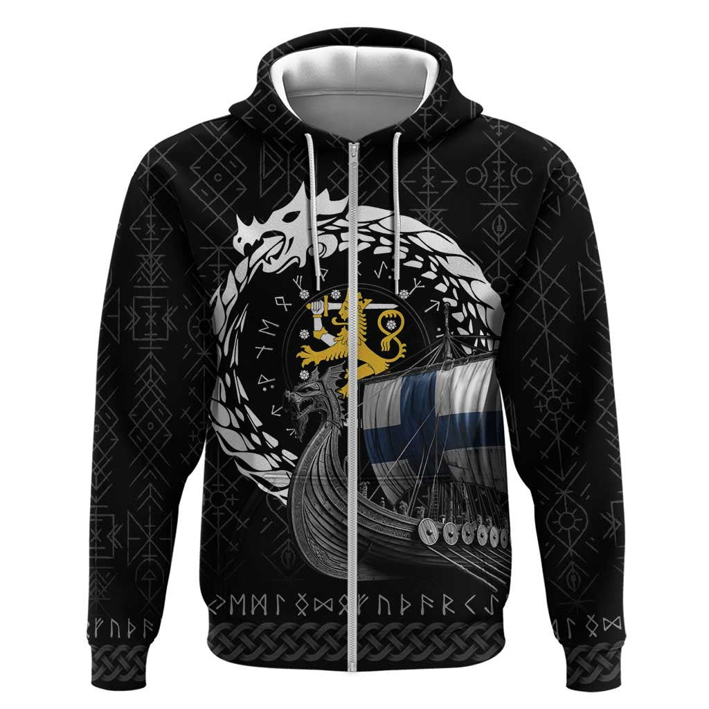 Finland Viking Drakkar Hoodie Viking Blood LT9