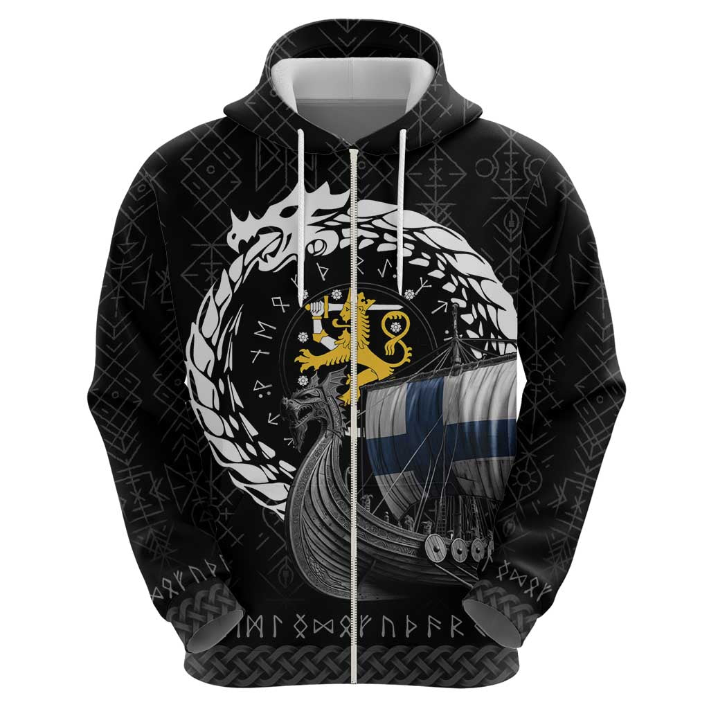 Finland Viking Drakkar Hoodie Viking Blood LT9