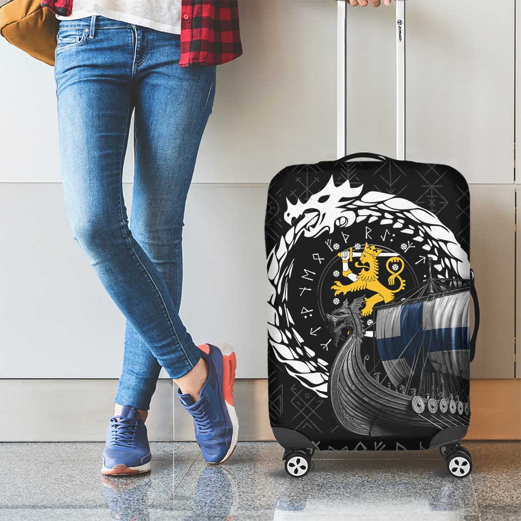 Finland Viking Drakkar Luggage Cover Viking Blood LT9