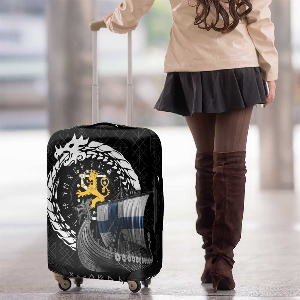Finland Viking Drakkar Luggage Cover Viking Blood LT9