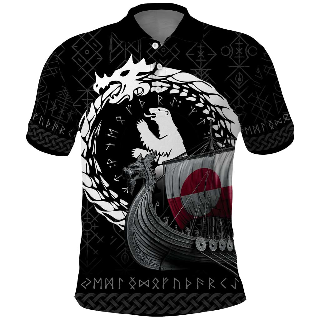 Greenland Viking Drakkar Polo Shirt Viking Blood LT9