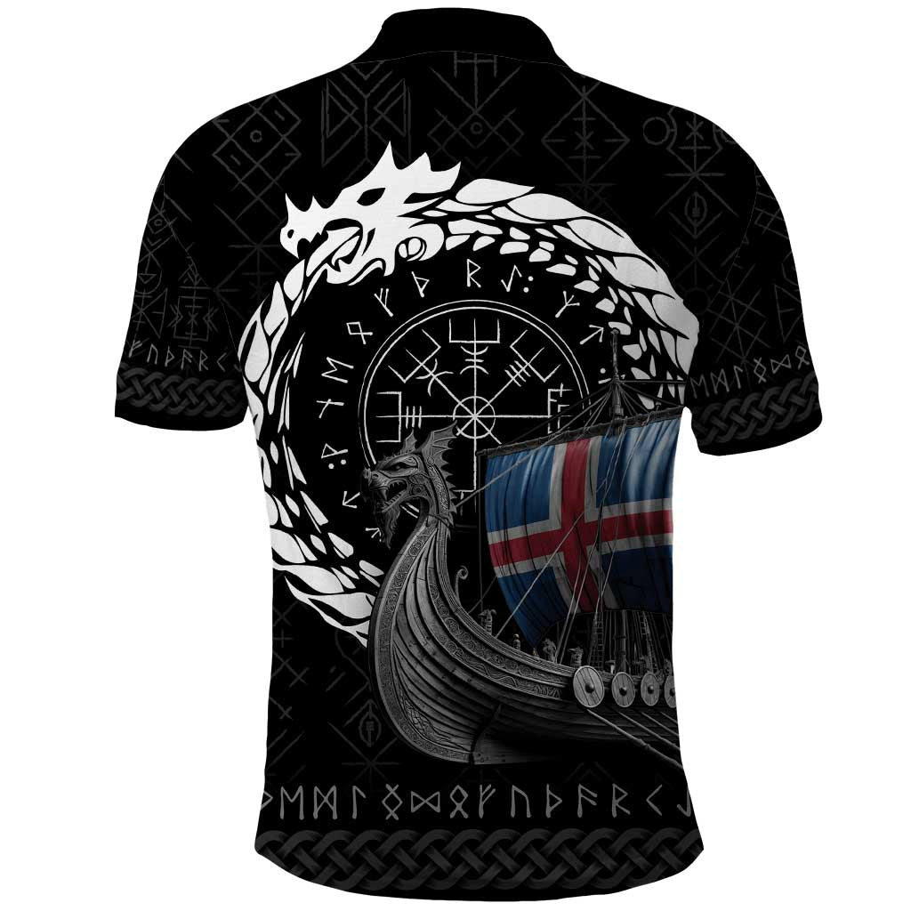Iceland Viking Drakkar Polo Shirt Viking Blood LT9