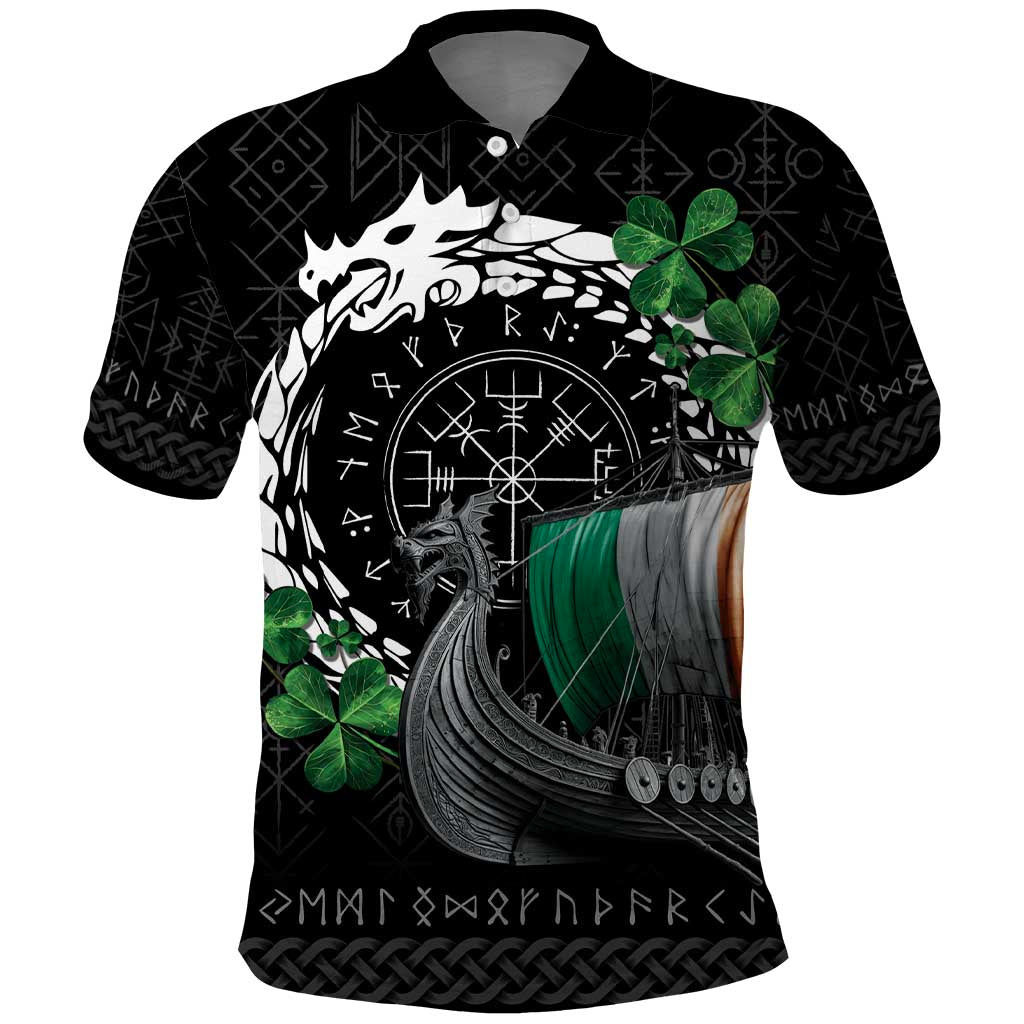 Ireland Viking Drakkar Polo Shirt Viking Blood LT9