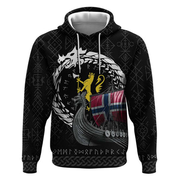 Norway Viking Drakkar Hoodie Viking Blood LT9
