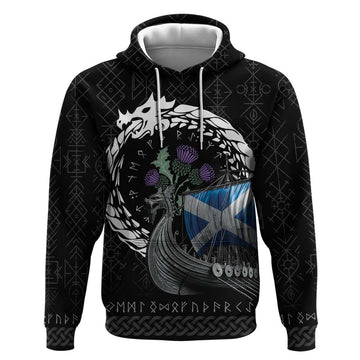Scotland Viking Drakkar Hoodie Viking Blood LT9