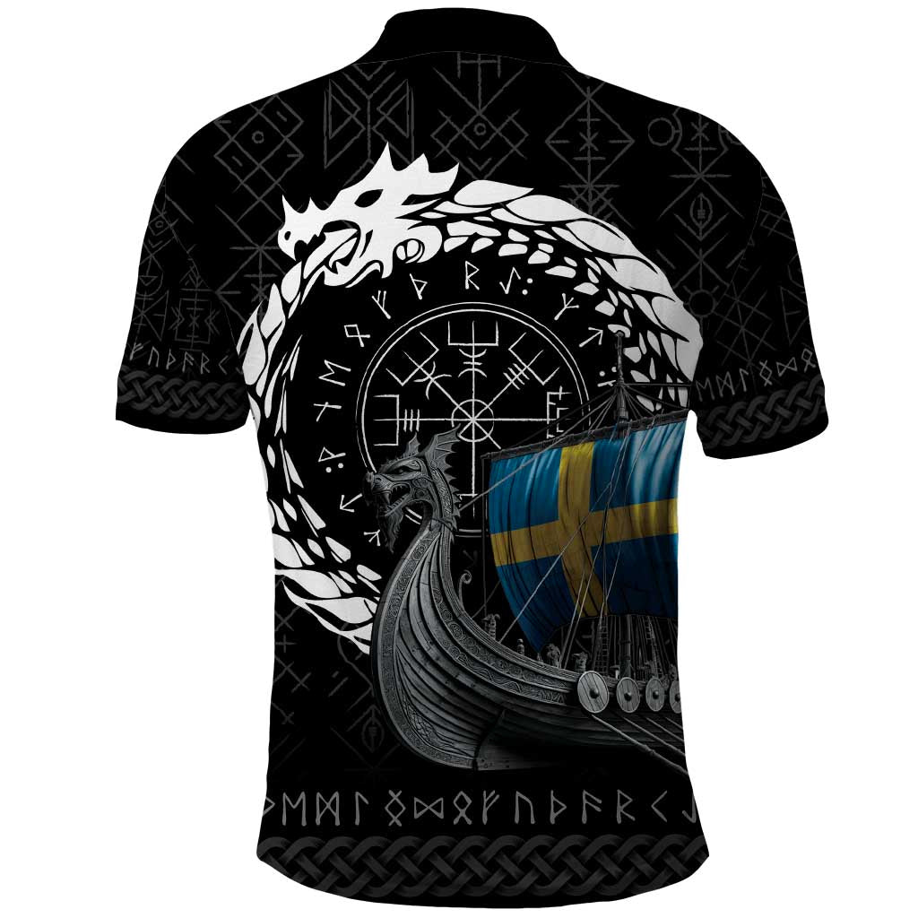 Sweden Viking Drakkar Polo Shirt Viking Blood LT9
