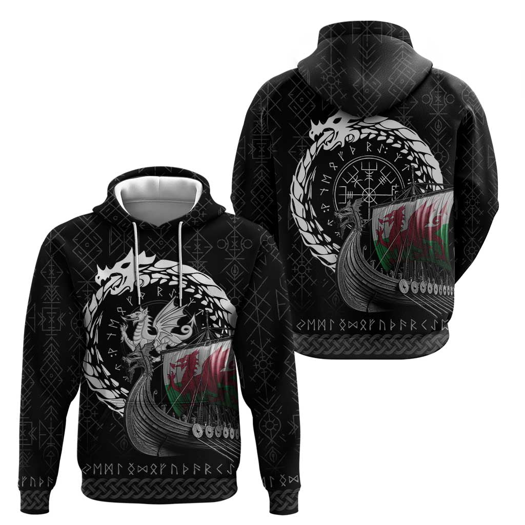 Wales Viking Drakkar Hoodie Viking Blood LT9