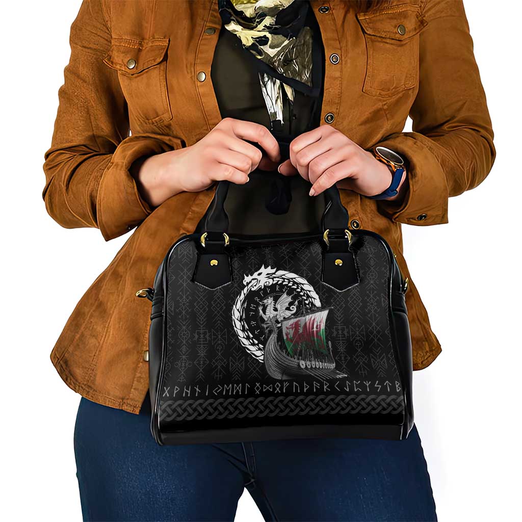 Wales Viking Drakkar Shoulder Handbag Viking Blood LT9