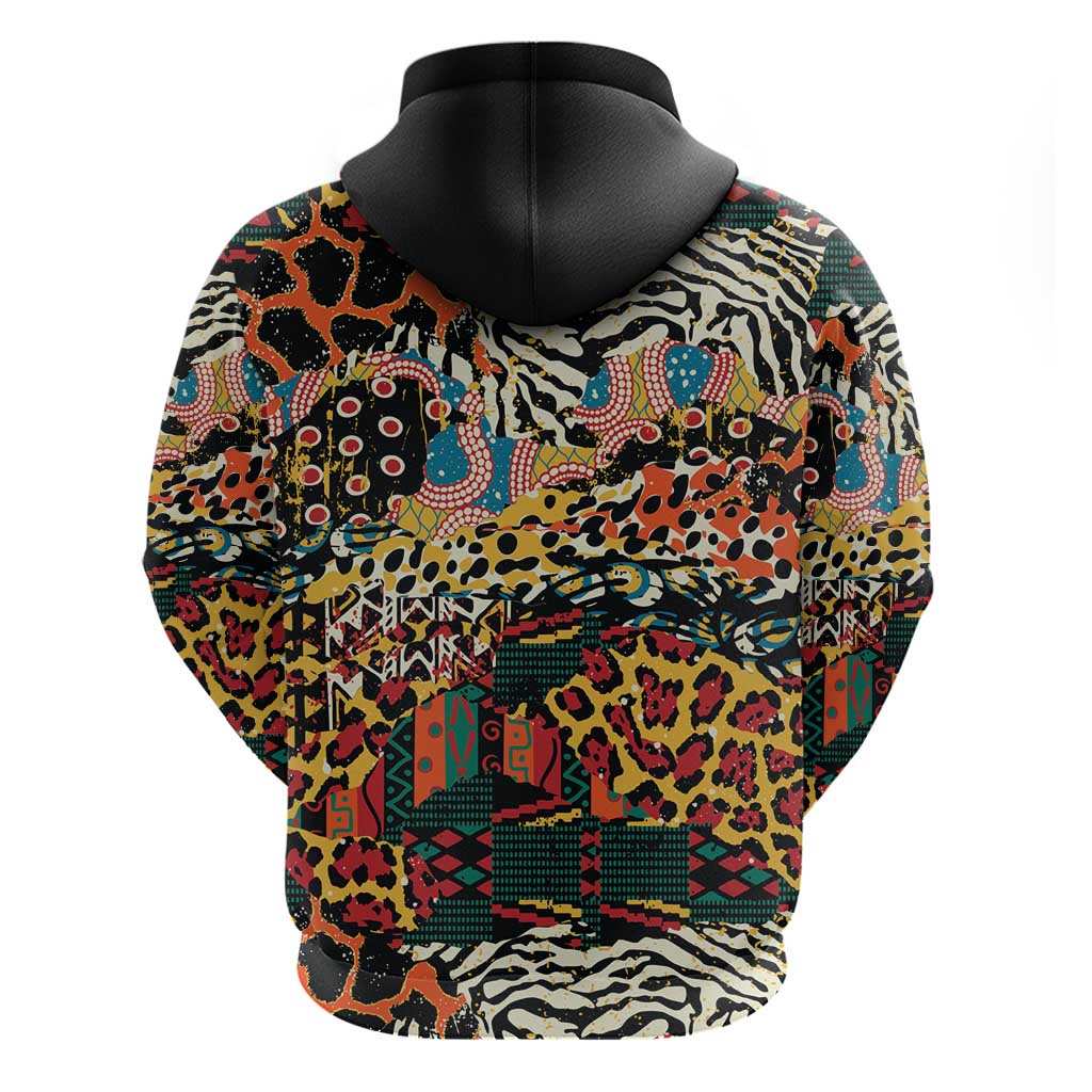 African Mixed Wild Animal Skins Hoodie LT9
