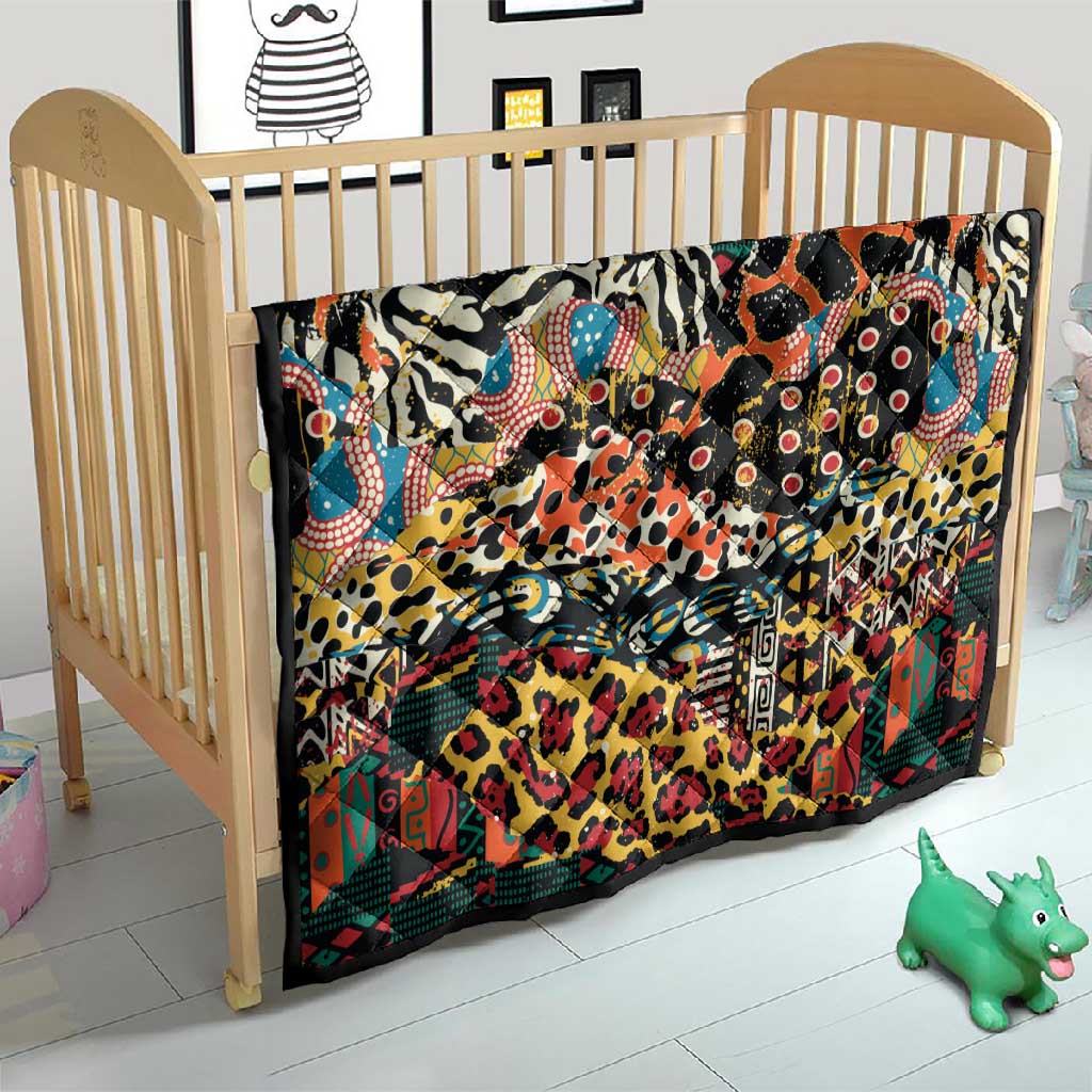 African Mixed Wild Animal Skins Quilt LT9