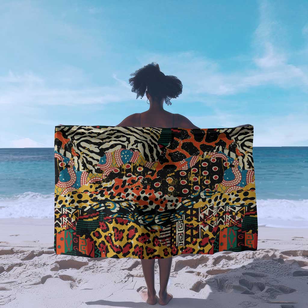 African Mixed Wild Animal Skins Sarong LT9
