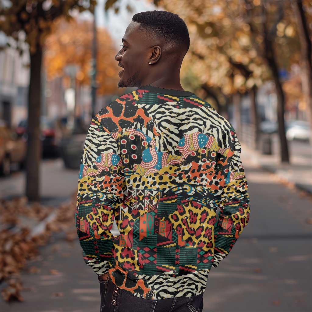 African Mixed Wild Animal Skins Sweatshirt LT9