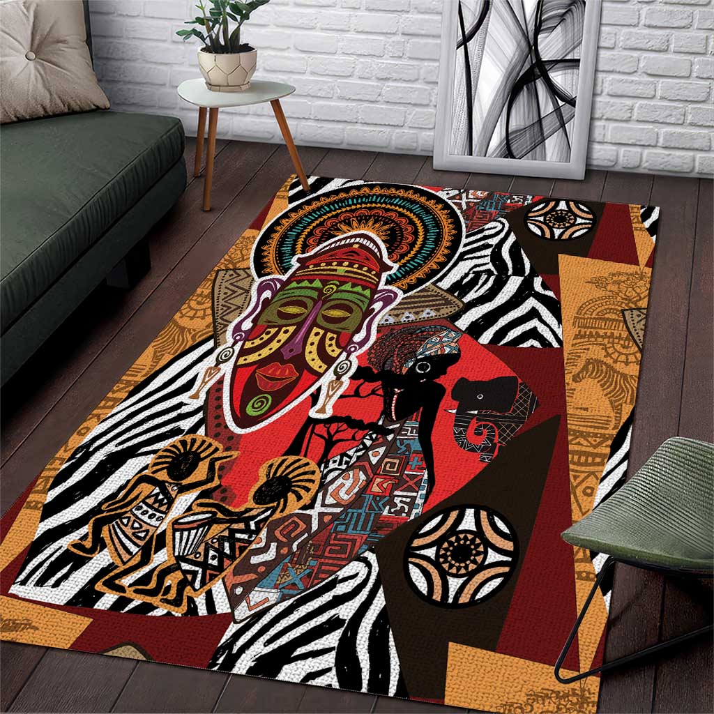 Beautiful African Women Ethnic Motifs Area Rug LT9
