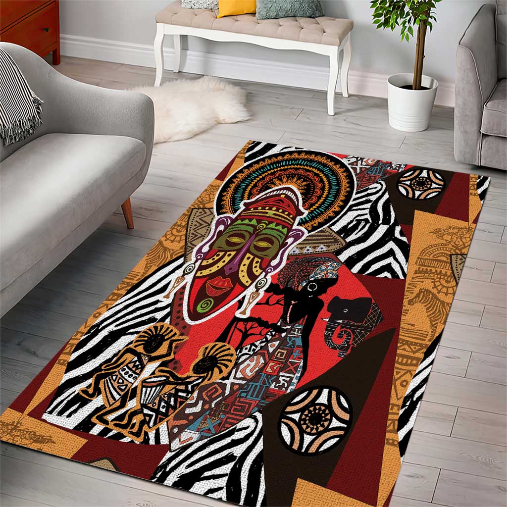 Beautiful African Women Ethnic Motifs Area Rug LT9
