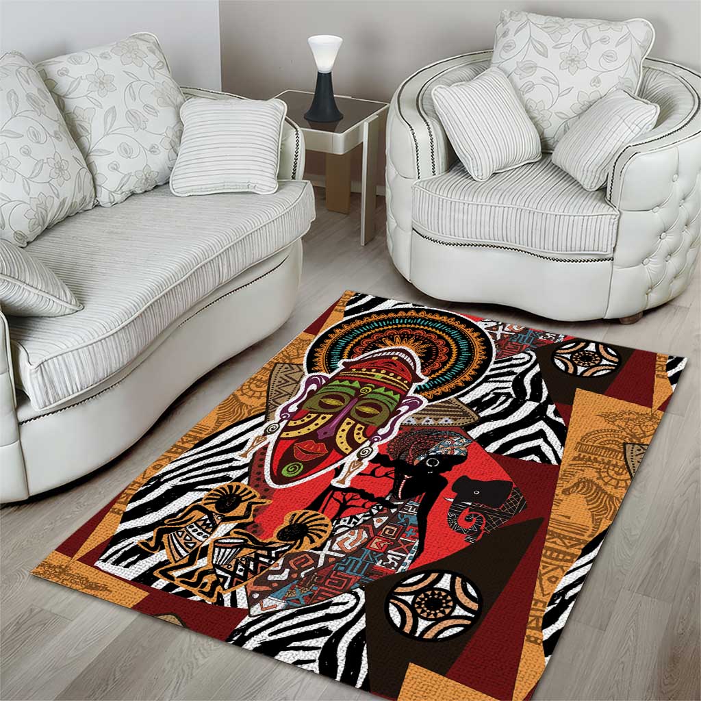 Beautiful African Women Ethnic Motifs Area Rug LT9