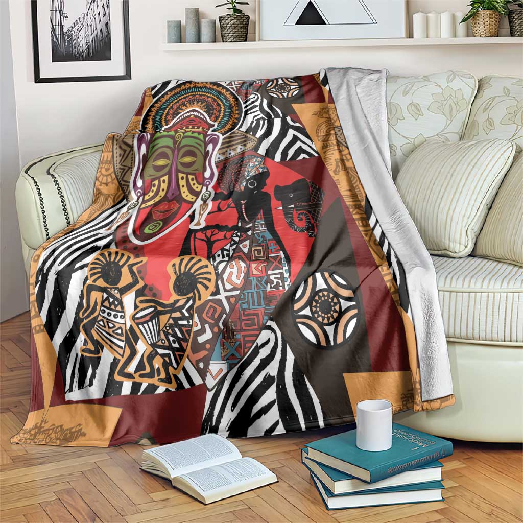 Beautiful African Women Ethnic Motifs Blanket LT9