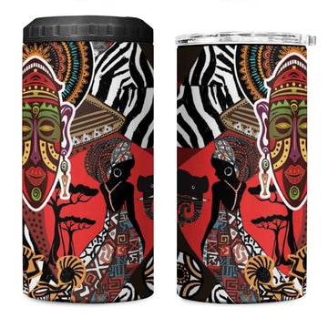 Beautiful African Women Ethnic Motifs 4 in 1 Can Cooler Tumbler LT9