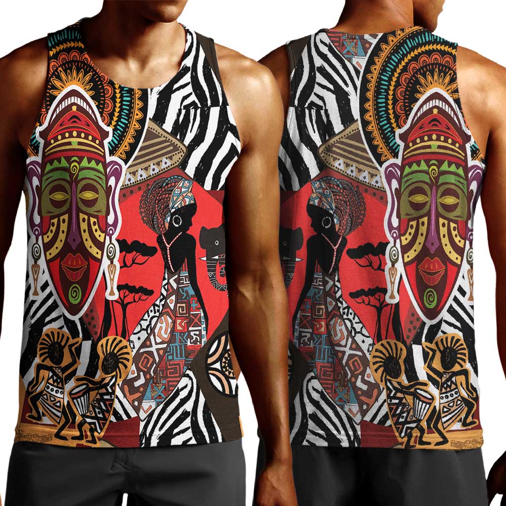 Beautiful African Women Ethnic Motifs Men Tank Top LT9