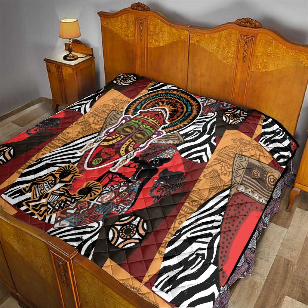 Beautiful African Women Ethnic Motifs Quilt LT9