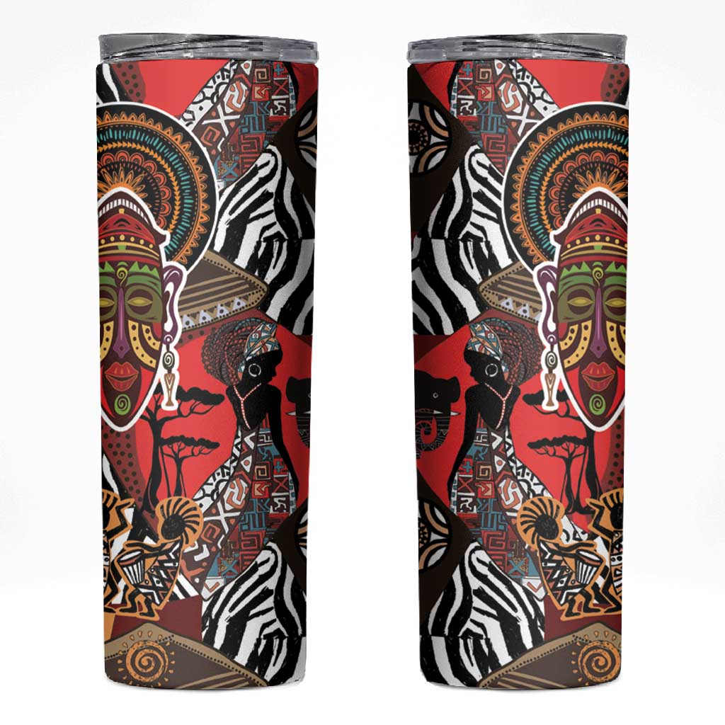 Beautiful African Women Ethnic Motifs Skinny Tumbler LT9