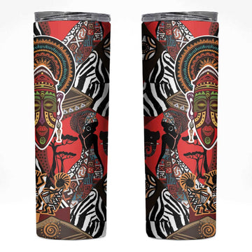 Beautiful African Women Ethnic Motifs Skinny Tumbler LT9