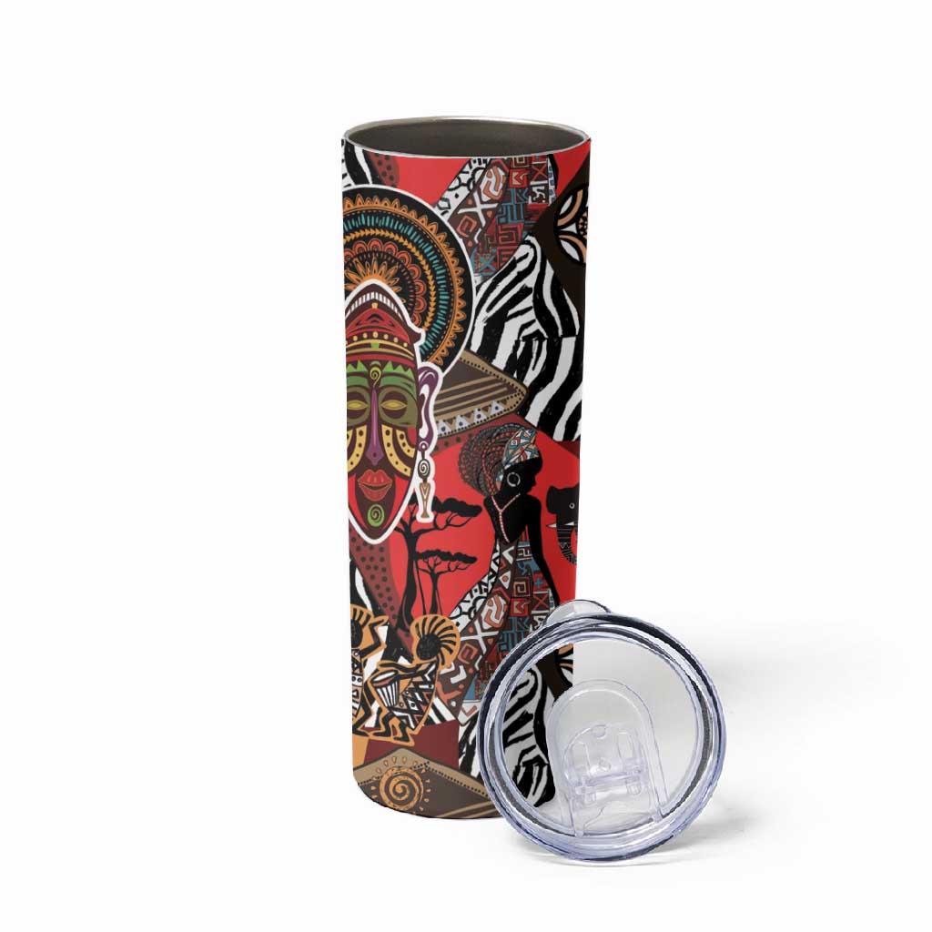 Beautiful African Women Ethnic Motifs Skinny Tumbler LT9