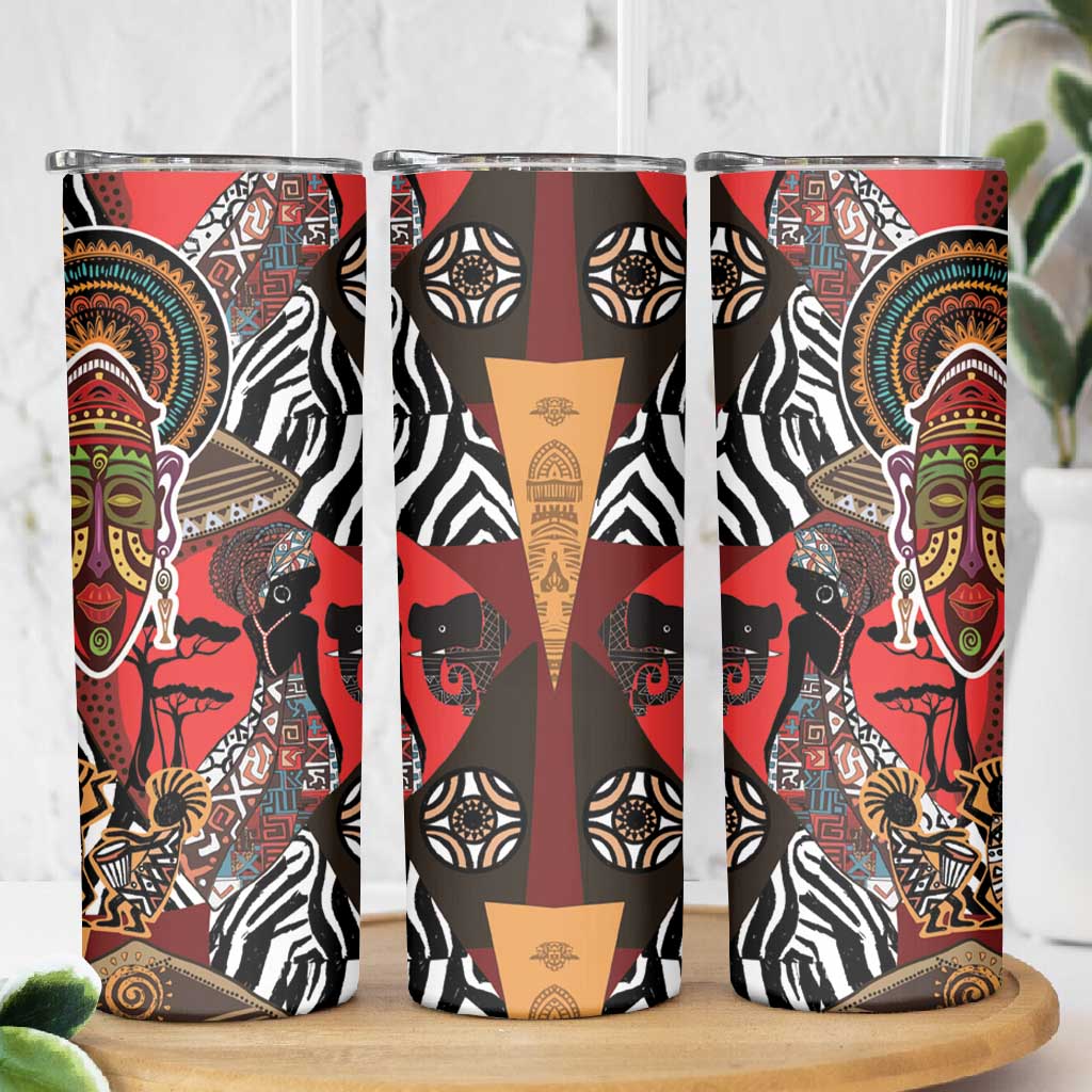 Beautiful African Women Ethnic Motifs Skinny Tumbler LT9
