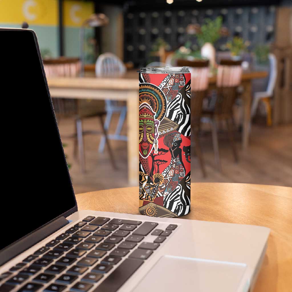 Beautiful African Women Ethnic Motifs Skinny Tumbler LT9
