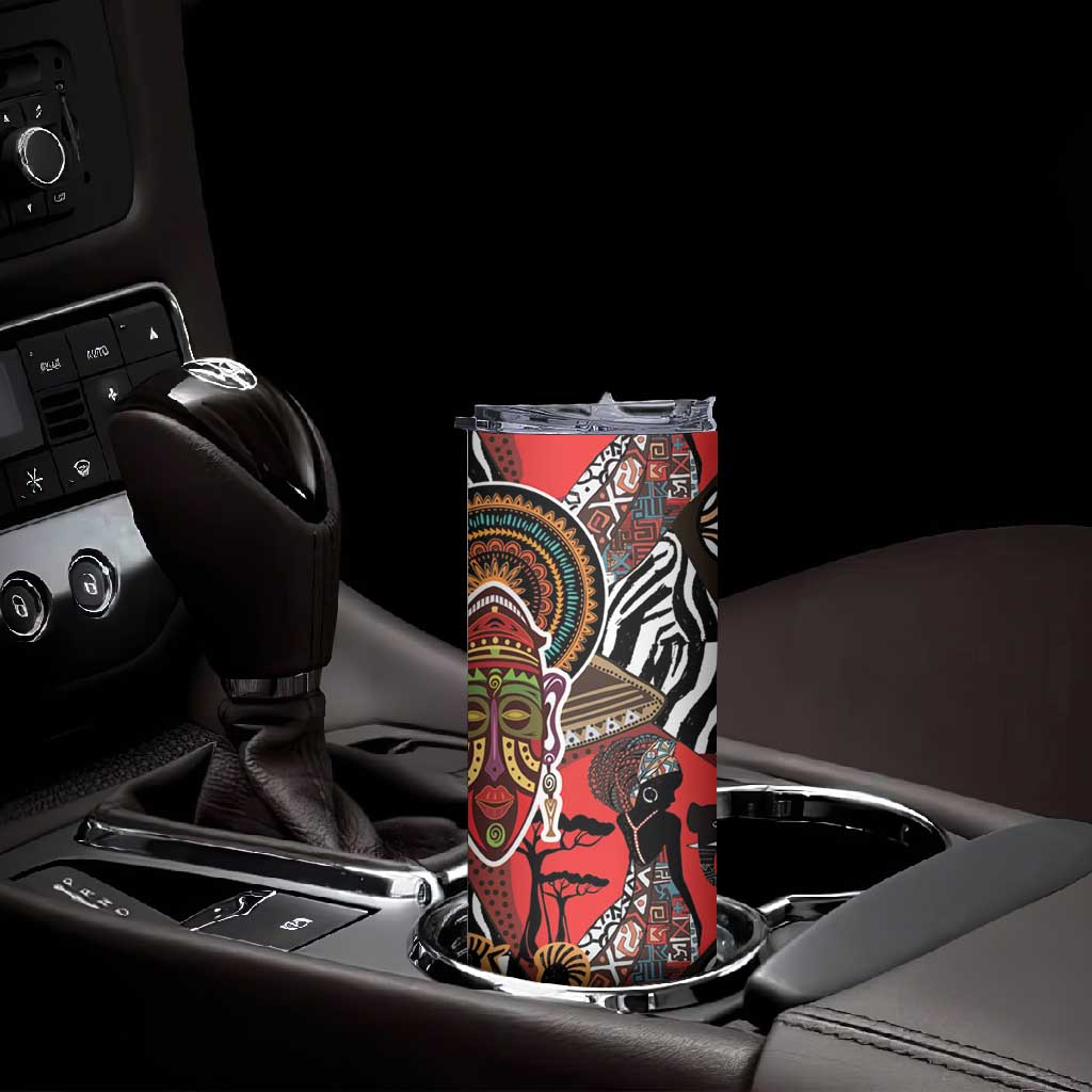Beautiful African Women Ethnic Motifs Skinny Tumbler LT9