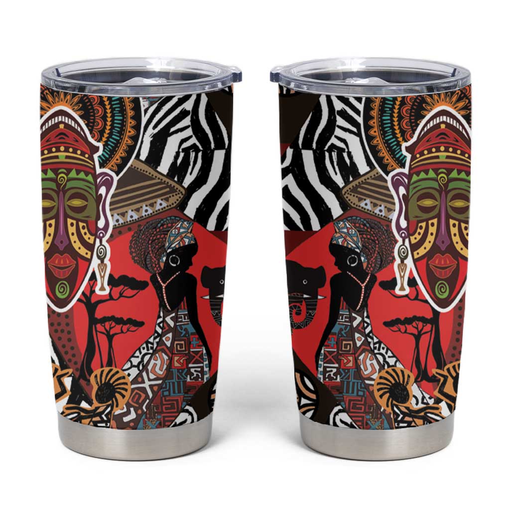 Beautiful African Women Ethnic Motifs Tumbler Cup LT9
