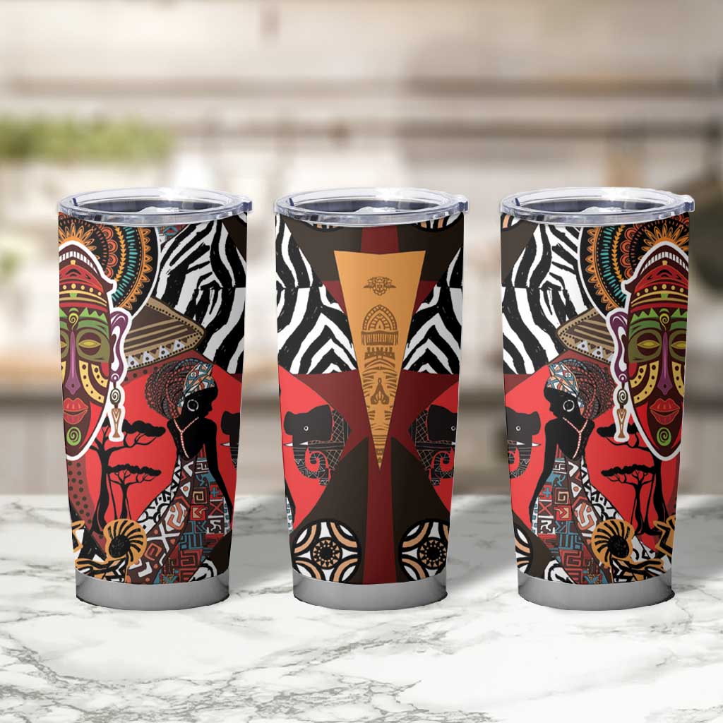 Beautiful African Women Ethnic Motifs Tumbler Cup LT9