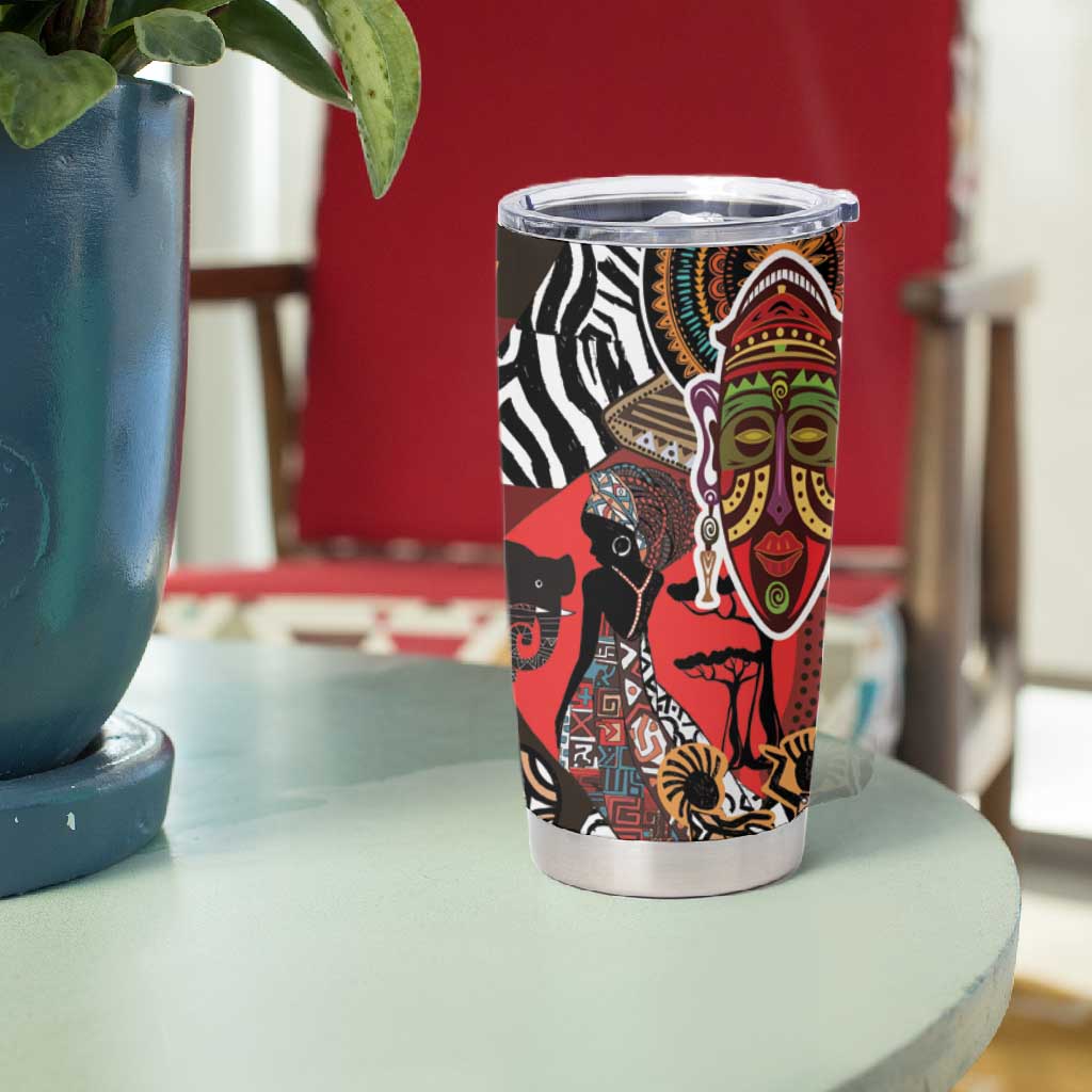 Beautiful African Women Ethnic Motifs Tumbler Cup LT9