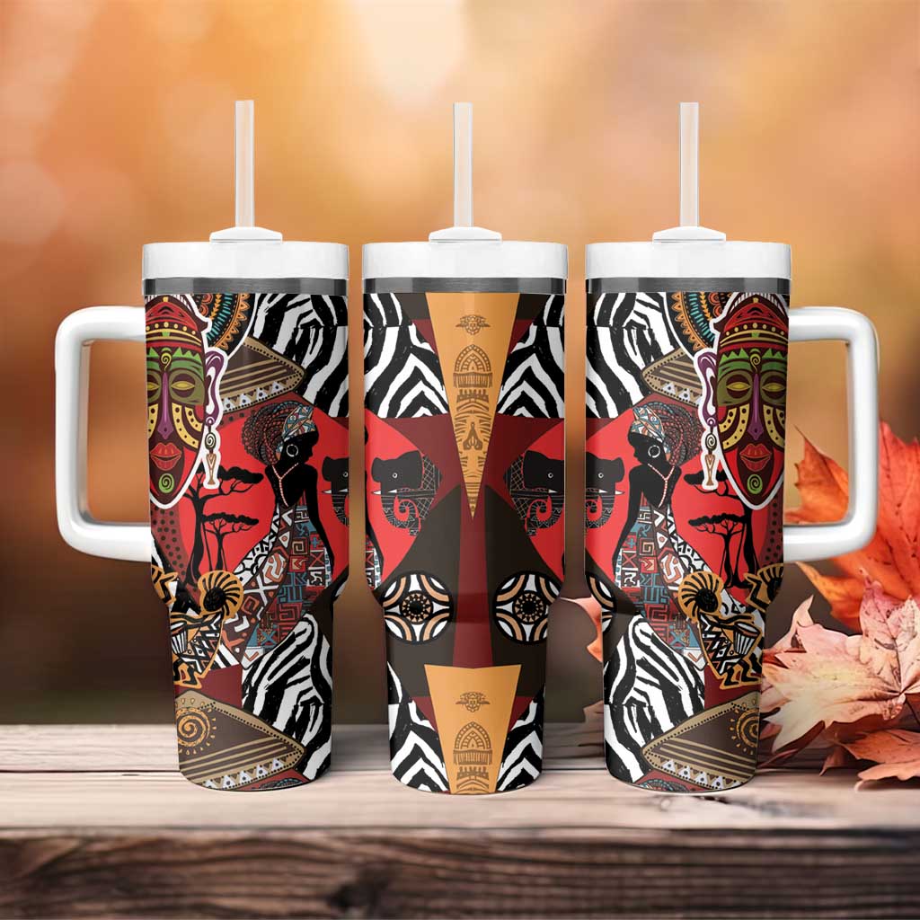 Beautiful African Women Ethnic Motifs Tumbler With Handle LT9