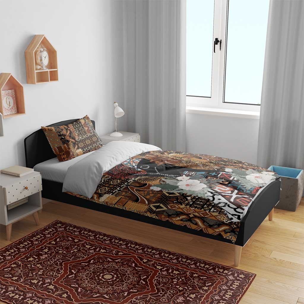 Beautiful Black Woman Bedding Set African Tribal Pattern LT9