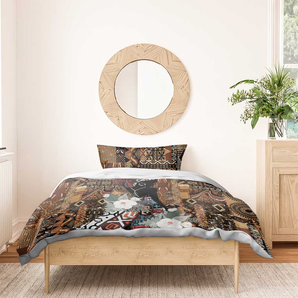 Beautiful Black Woman Bedding Set African Tribal Pattern LT9