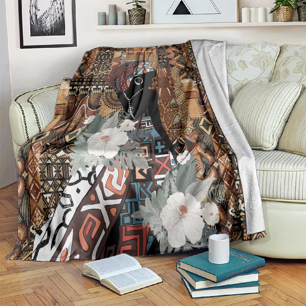 Beautiful Black Woman Blanket African Tribal Pattern LT9