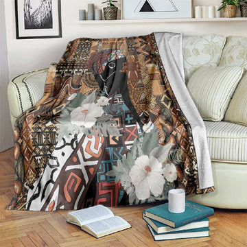 Beautiful Black Woman Blanket African Tribal Pattern LT9