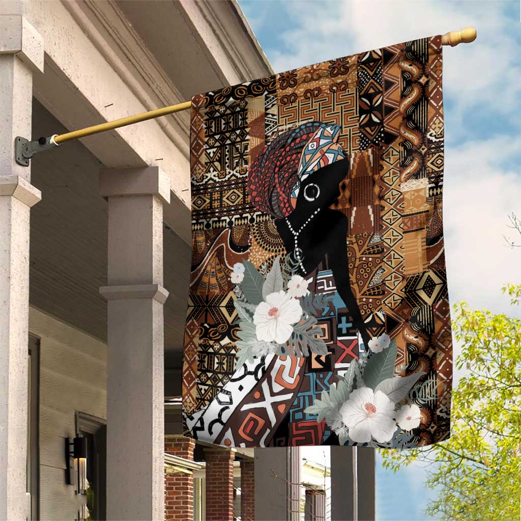 Beautiful Black Woman Garden Flag African Tribal Pattern LT9