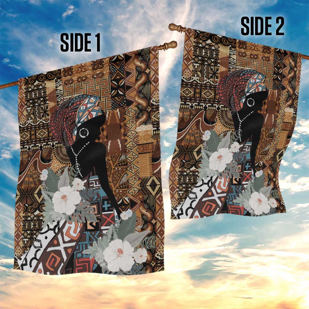 Beautiful Black Woman Garden Flag African Tribal Pattern LT9