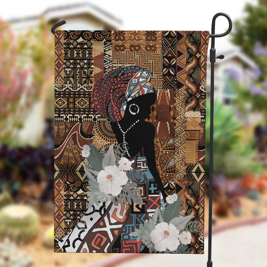 Beautiful Black Woman Garden Flag African Tribal Pattern LT9