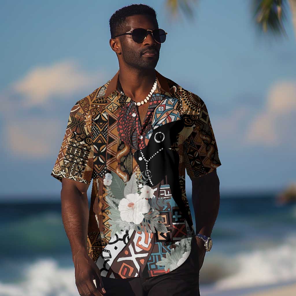 Beautiful Black Woman Hawaiian Shirt African Tribal Pattern LT9