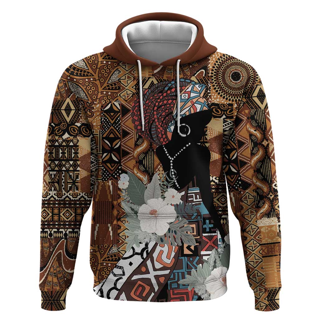 Beautiful Black Woman Hoodie African Tribal Pattern LT9