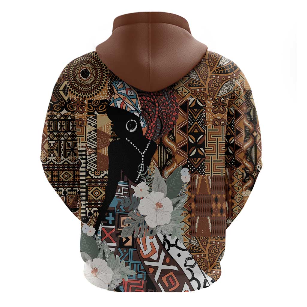 Beautiful Black Woman Hoodie African Tribal Pattern LT9