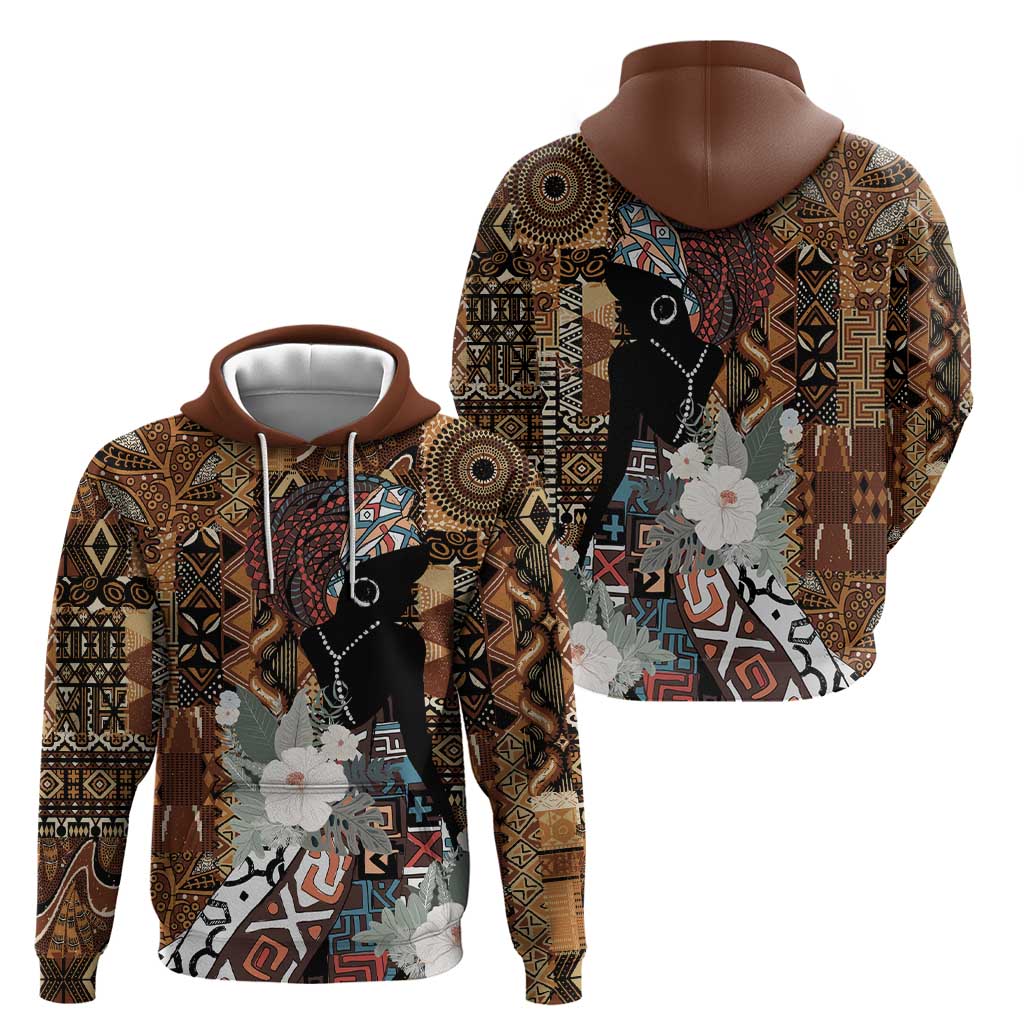 Beautiful Black Woman Hoodie African Tribal Pattern LT9