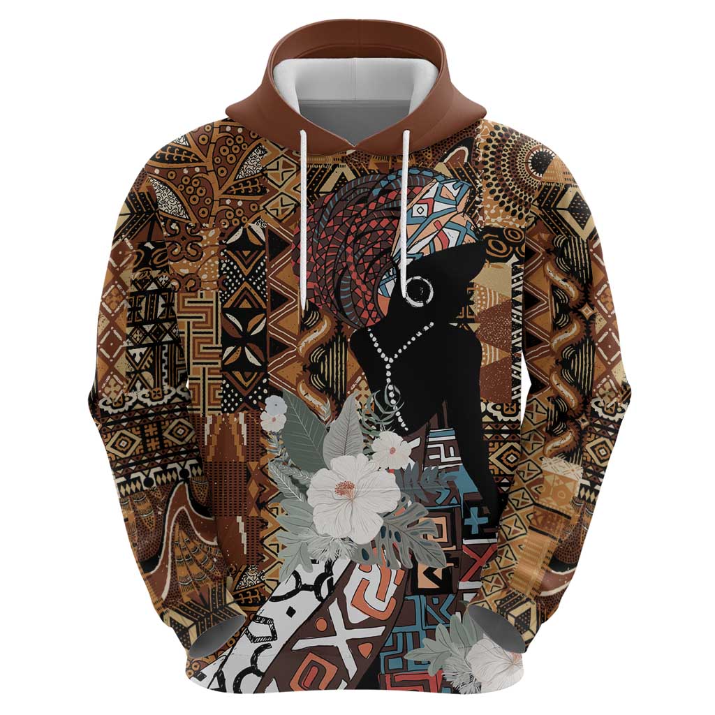Beautiful Black Woman Hoodie African Tribal Pattern LT9