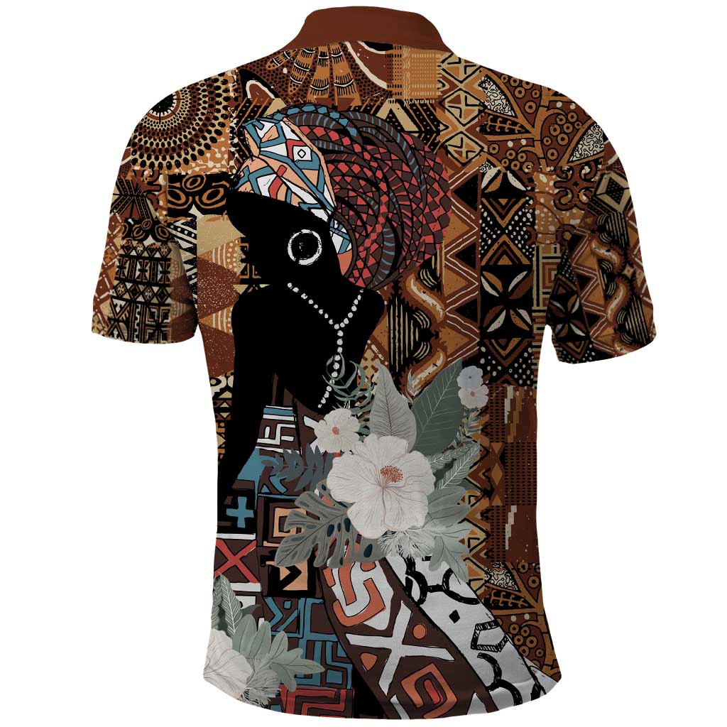 Beautiful Black Woman Polo Shirt African Tribal Pattern LT9