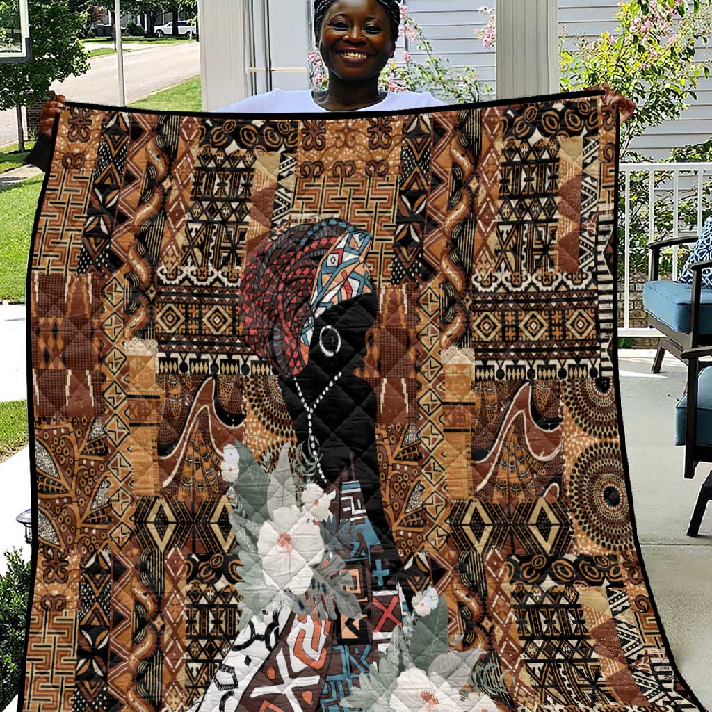 Beautiful Black Woman Quilt African Tribal Pattern LT9