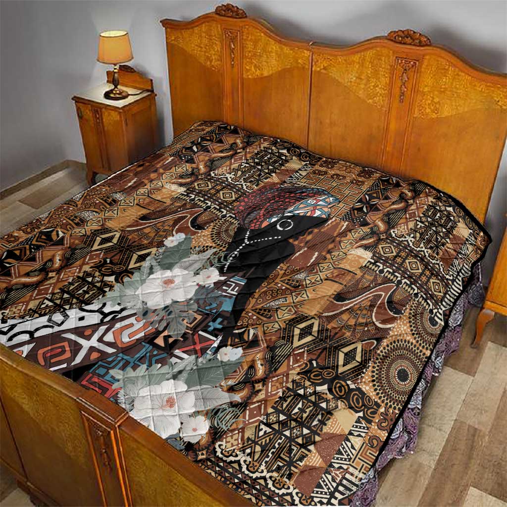 Beautiful Black Woman Quilt African Tribal Pattern LT9