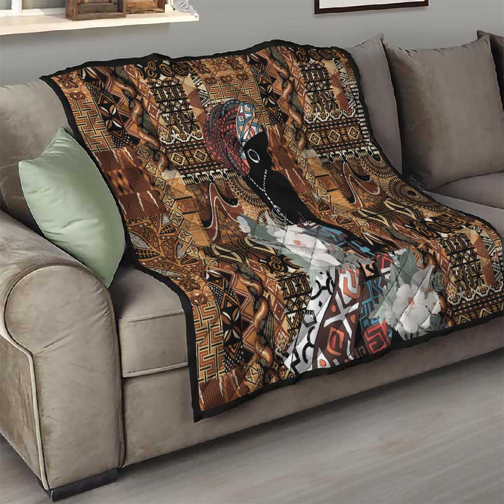 Beautiful Black Woman Quilt African Tribal Pattern LT9