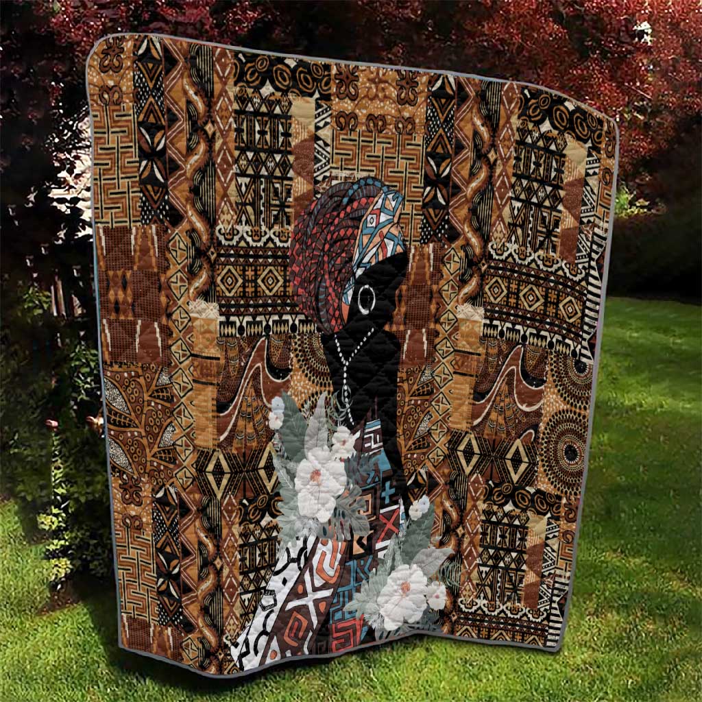 Beautiful Black Woman Quilt African Tribal Pattern LT9